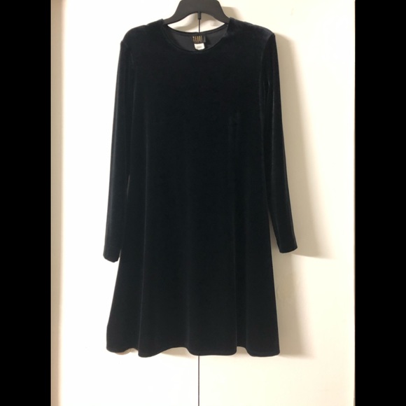 Teddi Evening Velvet Dress 8 Elegant Classic A-Line Stretch Dress - Picture 8 of 11